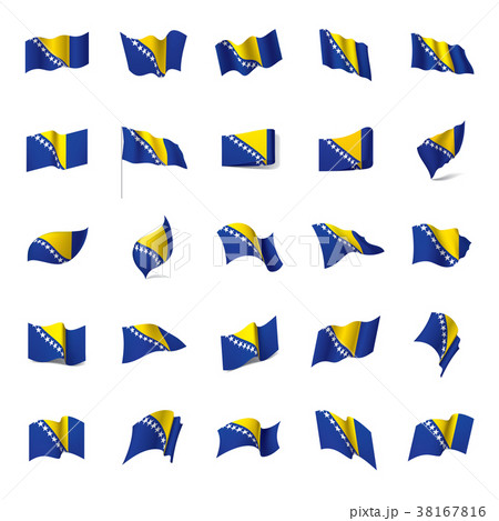 Bosnia and Herzegovina flag, vector illustration Bosnia and Herzegovina flag, vector illustration 38167816