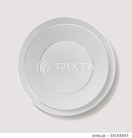 Realistic Plate Vector. Closeup Porcelain Mock Upのイラスト素材 [38168895] - PIXTA