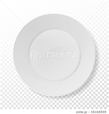 Realistic Plate Vector. Closeup Porcelain Mock Upのイラスト素材 [38168909] - PIXTA