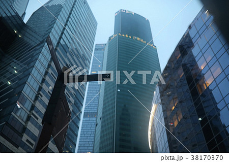 Business center with high skyscrapers Business center with high skyscrapers 38170370