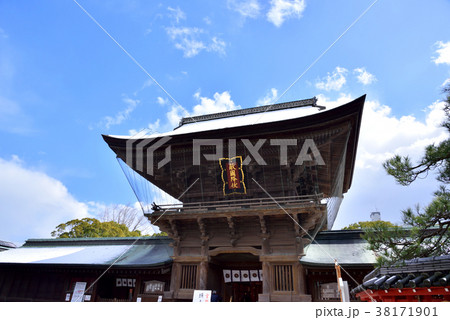 福岡市筥崎宮 筥崎宮楼門 筥崎宮伏敵門 国指定重要文化財 福岡市筥崎宮 筥崎宮楼門 筥崎宮伏敵門 国指定重要文化財 38171901