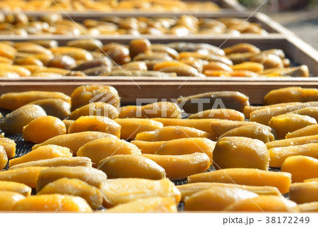 干し芋 丸干し（まるっぽ） 茨城ひたちなかの冬を彩る黄金色の風景 38172249