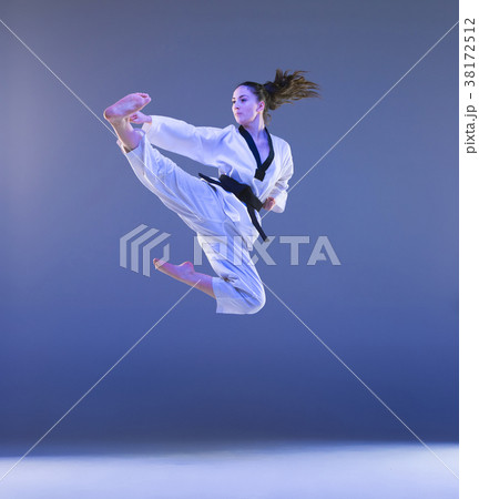 The karate girl with black belt The karate girl with black belt 38172512