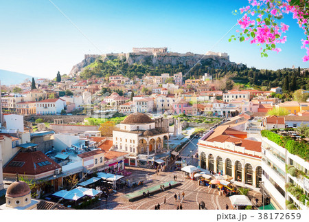 Skyline of Athenth with Acropolis hill 38172659