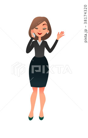 Young successful female office manager. Busy 38174320