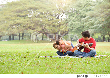 Happy Asian family having fun. Happy Asian family having fun. 38174362