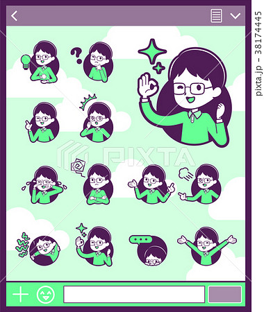 2tone type Green clothing glasses boy_set 15 38174445