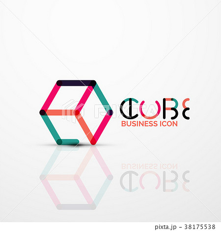 Cube Idea Concept Logo Lineのイラスト素材