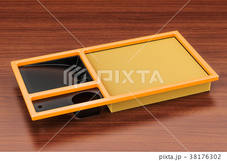 Air filter for car on the wooden table Air filter for car on the wooden table 38176302