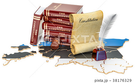 Constitution of Estonia concept, 3D rendering 38176329