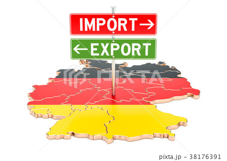 Import and export in Germany concept Import and export in Germany concept 38176391
