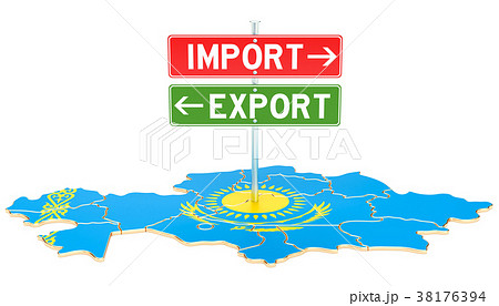 Import and export in Kazakhstan concept 38176394