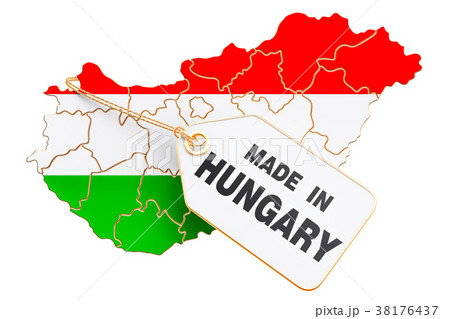 Made in Hungary concept, 3D rendering Made in Hungary concept, 3D rendering 38176437