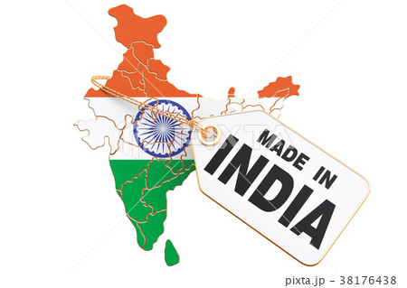 Made in India concept, 3D rendering Made in India concept, 3D rendering 38176438