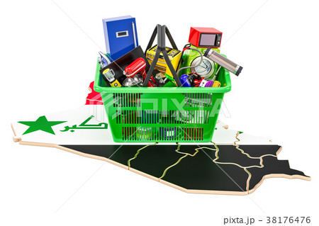 Map of Iraq with shopping basket Map of Iraq with shopping basket 38176476