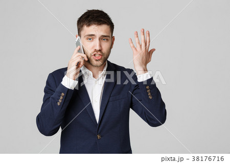 Business Concept - Portrait young handsome angry 38176716
