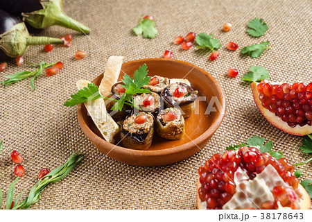 Georgian pkhali and eggplant 38178643