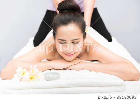 Spa and Thai massage, beautiful women relaxing  38180095