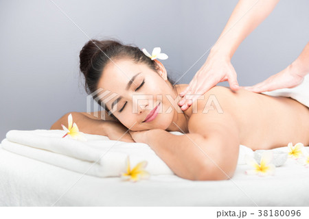 Spa and Thai massage, beautiful women relaxing  38180096