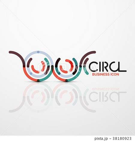 Abstract swirl lines symbol, circle logo icon 38180923