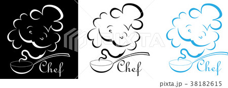 Contour of the chef from the flavor of food chef 38182615
