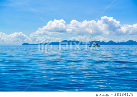 Sailing tourists in the Andaman Sea.  38184179