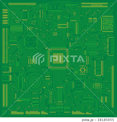 基盤・回路のイメージイラスト 基盤・回路のイメージイラスト 38185055