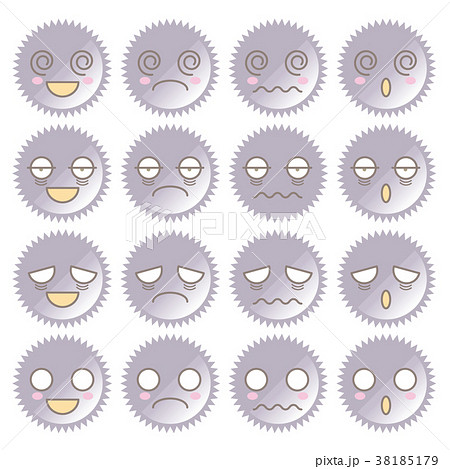 ストレスアイコンセット・ブルー 38185179