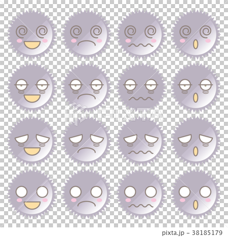 ストレスアイコンセット・ブルー 38185179