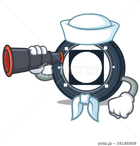 Sailor with binocular Byteball Bytes coin mascot Sailor with binocular Byteball Bytes coin mascot 38186808