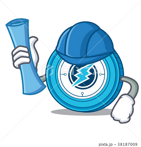 Architect Electroneum coin chracter cartoon 38187009