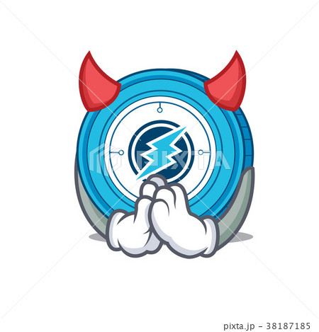 Devil Electroneum coin mascot cartoon Devil Electroneum coin mascot cartoon 38187185