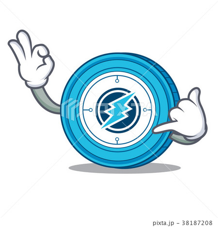Call me Electroneum coin mascot cartoon 38187208
