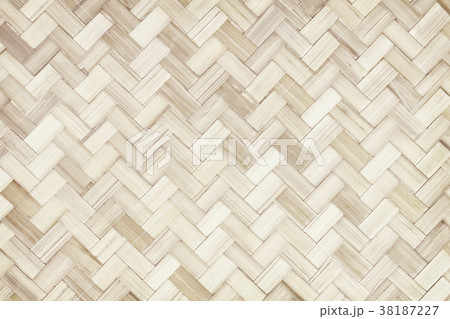 Old bamboo weaving pattern, woven rattan mat Old bamboo weaving pattern, woven rattan mat 38187227