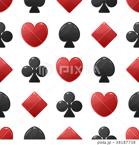 Seamless pattern with card suits. Seamless pattern with card suits. 38187738
