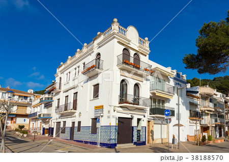 Typical street detail in a small resort village 38188570