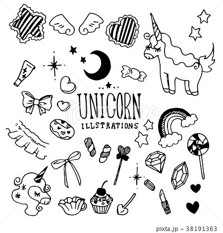 Unicorn Illustration Packのイラスト素材 38191363 Pixta