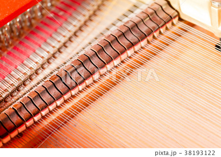 Strings, mallets, dampeners and sound board inside 38193122