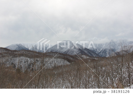 道の駅「しもごう」から望む雪景色 38193126