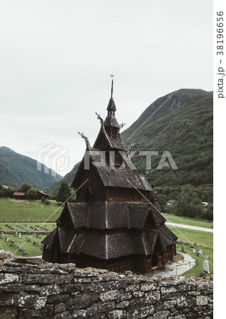 Old wooden Borgund Stave Church Old wooden Borgund Stave Church 38196656