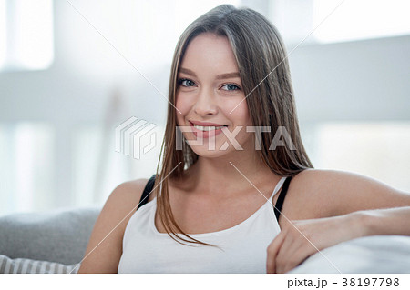 Content young woman enjoying her day Content young woman enjoying her day 38197798
