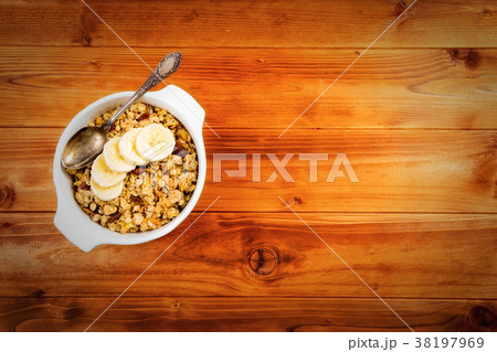 Muesli with banana 38197969