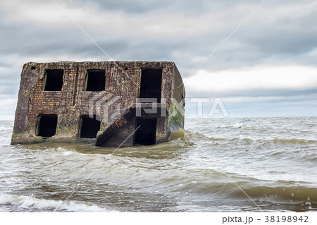 Abandoned fortifications at Baltic sea coast in 38198942
