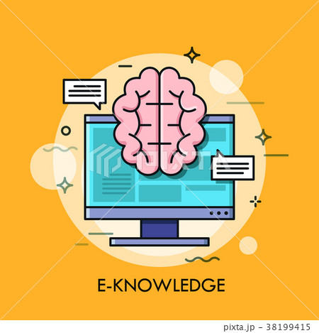 Computer screen and brain 38199415
