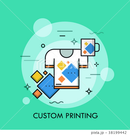 T-shirt and cup with same print. Branded and 38199442