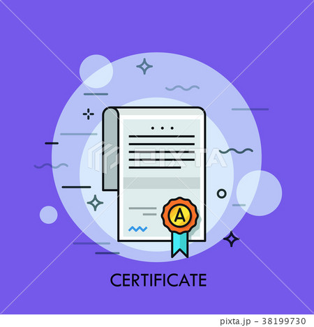 Paper document with text, signature, wafer seal 38199730