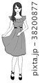 ドレスアップした女性 38200877