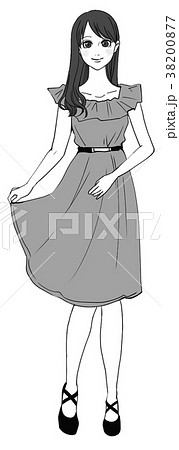 ドレスアップした女性 38200877