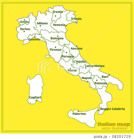 Map of Italy with red background. Italy map with 38201729