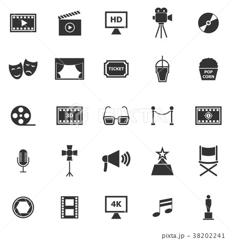 Movie icons on white background 38202241